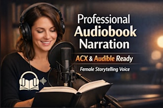 narrate and produce your audiobook voice over for acx audible, female voice over