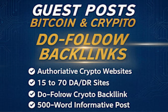 provide guest post on crypto and bitcoin sites DR 60
