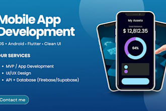 do expert flutterflow mobile app development for android ios flutter developer