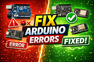 fix and debug arduino and esp32 code fast