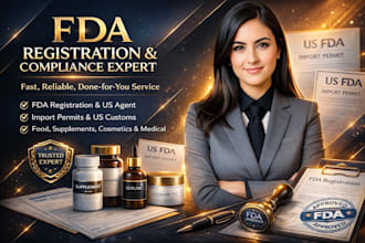 handle fda registration, US agent, import permits and label compliance