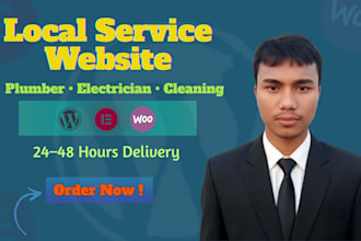 design a local service website for plumber, electrician, cleaning