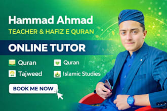 teach quran kareem, hifz, nazra, qaida, and salah