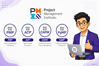 assist in pmp, acp, capm, and pgmp cert and trainings
