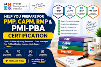 help you prepare for pmp, capm,rmp and pmi pba certification