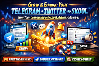 manage and scale your telegram, twitter and skool community engagement