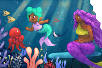 illustrate whimsical painterly childrens storybooks