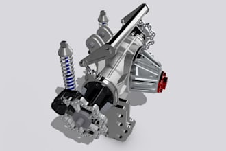 create 3d car suspension,chassis,axle,shock absorber,knuckle,shaft,kits,cad,part