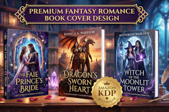 design professional fantasy book cover, kdp cover design, ebook cover design