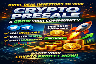 drive real crypto presale investors and grow twitter telegram communities