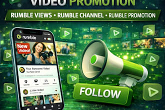 rumble video promotion, rumble views, rumble channel , rumble promotion