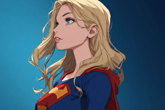 create a you super girl, superman or superhero portrait