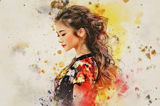 make artistic oil painting on oil canvas