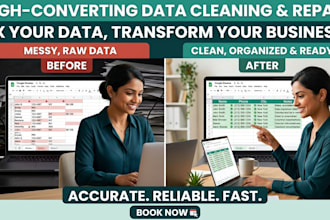 clean, format, merge, split excel data