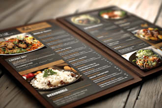 design attractive restaurant menu, digital menu,