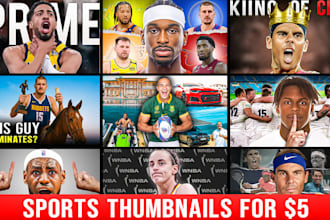 design professional youtube thumbnails for basketball or nba