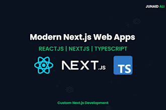 build a modern nextjs web app with react and typescript