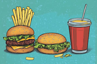 food pop art of your food pop art