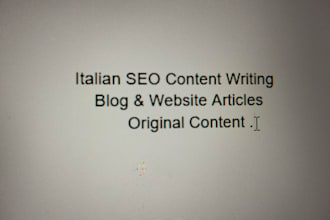 write professional italian content for blogs and websites