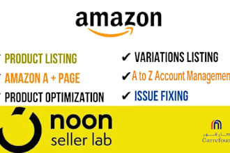 listing account management for noon amazon trendyol