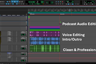 professionally edit voice over, podcast or video audio