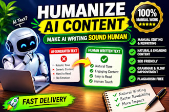 humanize ai content and rewrite ai articles naturally