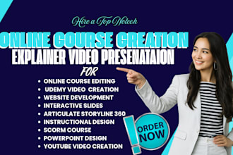 online course editing, course slides online course creation interactive lessons