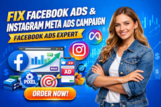fix facebook ads campaign and instagram meta ads campaign ads expert