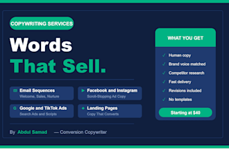 write high converting copy for emails ads and marketing campaigns