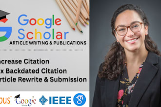 do article publication,fix backdate, increase citation on google scholar profile