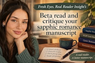 beta read and critique your sapphic romance manuscript