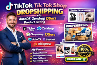 setup profitable tiktok tik tok shop dropshipping product listing