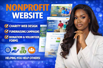build nonprofit website, charity website, donation website redesign wix wordpres