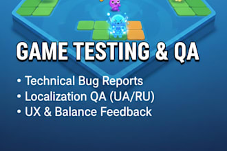 game testing and QA, technical and lqa