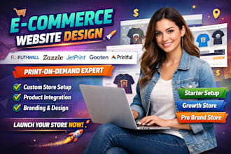 build fourthwall zazzle jetprint gooten printiful ecommerce website design