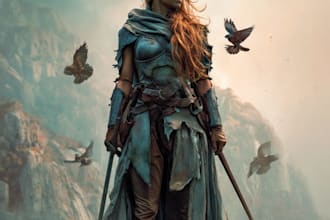 paint epic digital fantasy book characters