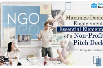 create a nonprofit pitch deck and donor engagement strategy for charities