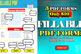 create editable and fillable PDF form