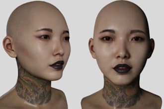 do realistic 3d metahuman character, genesis 8 or 9 daz3d character modeling
