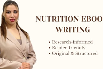 create your complete nutrition ebook with research