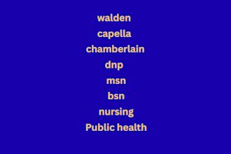 do walden, capella and chamberlain bsn, msn, and dnp nursing and public health