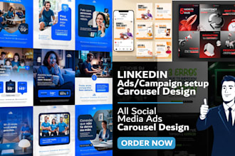 create and manage linkedin ad campaigns with design