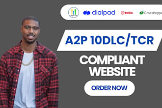 add sms opt in form, privacy policy, terms pages for a2p 10dlc