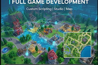 develop a full roblox game with custom scripting, pro maps and gameplay system