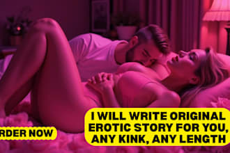 write original erotic story for you, any kink, any length
