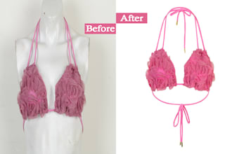 do ghost mannequin, neck joint and wrinkles removing