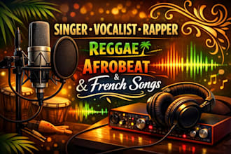 be your female singer, vocalist and rapper for reggae, afrobeat and french songs