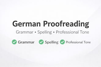 professionally proofread and edit your german texts