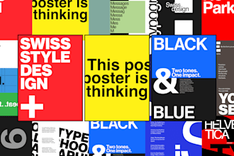design clean swiss style poster design