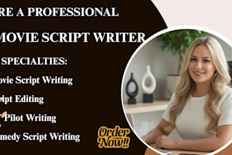 write a professional movie script, screenplay, or TV script